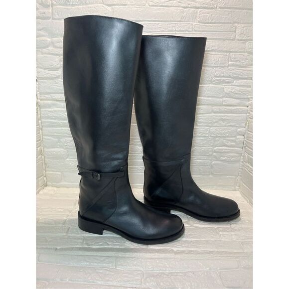 BOTTEGA VENETA Leather Riding Boots In Black - Picture 3 of 10
